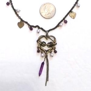 Cool Jewels lavender heart necklace